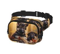 Fanny Pack for Women Men Belt Bag Little german shepherd dog Waist Bags With Adjustable Straps Chest Bag Travel Crossbody Purse, Black, One Size