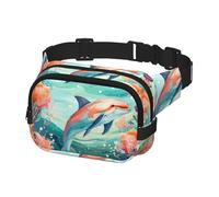Fanny Pack for Women Men Belt Bag Lovely Dolphins Waist Bags With Adjustable Straps Chest Bag Travel Crossbody Purse