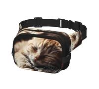 Fanny Pack for Women Men Belt Bag Napping Kitten Waist Bags With Adjustable Straps Chest Bag Travel Crossbody Purse