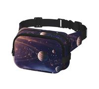 Fanny Pack for Women Men Belt Bag Outer Space Galaxy Universe Waist Bags With Adjustable Straps Chest Bag Travel Crossbody Purse, Black, One Size