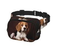 Fanny Pack for Women Men Belt Bag ovely Pet Dog Beagle Waist Bags With Adjustable Straps Chest Bag Travel Crossbody Purse, Black, One Size