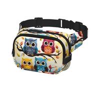 Fanny Pack for Women Men Belt Bag Owls on Tree Branches Waist Bags With Adjustable Straps Chest Bag Travel Crossbody Purse, Black, One Size