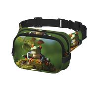Fanny Pack for Women Men Belt Bag Peace Frog Tree Waist Bags With Adjustable Straps Chest Bag Travel Crossbody Purse, Black, One Size