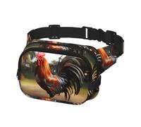 Fanny Pack for Women Men Belt Bag Proud Rooster Waist Bags With Adjustable Straps Chest Bag Travel Crossbody Purse, Black, One Size