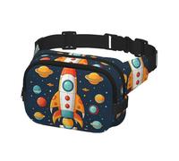 Fanny Pack for Women Men Belt Bag Rocket Clipart Space Ship Waist Bags with Adjustable Straps Chest Bag Travel Crossbody Purse