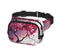 Fanny Pack for Women Men Belt Bag Romantic Hearts Leaves Tree Waist Bags With Adjustable Straps Chest Bag Travel Crossbody Purse