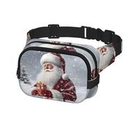 Fanny Pack for Women Men Belt Bag Santa Claus Snow Secenry Waist Bags With Adjustable Straps Chest Bag Travel Crossbody Purse, Black, One Size