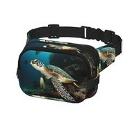 Fanny Pack for Women Men Belt Bag Sea Turtle Waist Bags With Adjustable Straps Chest Bag Travel Crossbody Purse, Black, One Size