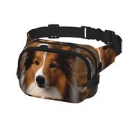 Fanny Pack for Women Men Belt Bag Shetland Sheepdog Waist Bags With Adjustable Straps Chest Bag Travel Crossbody Purse, Black, One Size