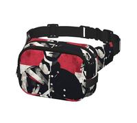 Fanny Pack for Women Men Belt Bag Soldier in Front of American Flag Waist Bags With Adjustable Straps Chest Bag Travel Crossbody Purse