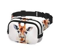 Fanny Pack for Women Men Belt Bag Stylish Animal Watercolor Giraffe Waist Bags With Adjustable Straps Chest Bag Travel Crossbody Purse, Black, One Size