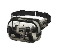 Fanny Pack for Women Men Belt Bag Tractor Agriculture Tranquil Waist Bags With Adjustable Straps Chest Bag Travel Crossbody Purse, Black, One Size