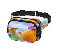 Fanny Pack for Women Men Belt Bag Tropical beach drink Waist Bags With Adjustable Straps Chest Bag Travel Crossbody Purse, Black, One Size