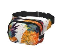 Fanny Pack for Women Men Belt Bag Tropical Fruit Watercolor Pineapple Waist Bags With Adjustable Straps Chest Bag Travel Crossbody Purse