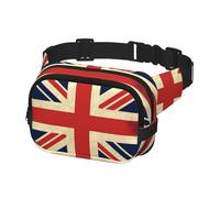 Fanny Pack for Women Men Belt Bag UK Flag Waist Bags With Adjustable Straps Chest Bag Travel Crossbody Purse, Black, One Size