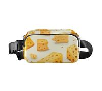 Fanny Pack for Women Men, Belt Bag Waist Pack Crossbody Bag Bum Bag with Adjustable Strap, cheese, One Size