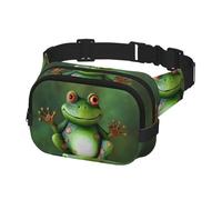 Fanny Pack for Women Men Belt Bag Welcome Frog Waist Bags With Adjustable Straps Chest Bag Travel Crossbody Purse, Black, One Size