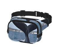 Fanny Pack for Women Men Belt Bag Whale Tail Waist Bags With Adjustable Straps Chest Bag Travel Crossbody Purse, Black, One Size