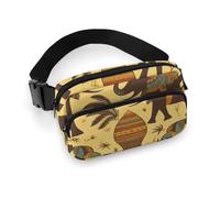 Fanny Pack for Women Men Belt Bag with Adjustable Strap Anime Style Cat Waist Pack for Everyday, Africa Elephant, 20x13cm