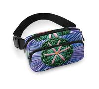 Fanny Pack for Women Men Belt Bag with Adjustable Strap Astronauts Waist Pack for Everyday, Modern Silk Threads Cloverleaf Filigree, 20x13cm