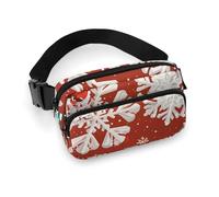 Fanny Pack for Women Men Belt Bag with Adjustable Strap Astronauts Waist Pack for Everyday, Snowflakes and Christmas trees, 20x13cm