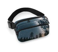 Fanny Pack for Women Men Belt Bag with Adjustable Strap Bike Waist Pack for Everyday, Looking up at the stars, 20x13cm