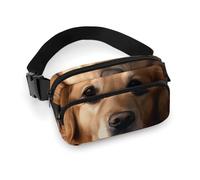 Fanny Pack for Women Men Belt Bag with Adjustable Strap Cartoon French Fries Waist Pack for Everyday, Golden retriever, 20x13cm