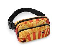 Fanny Pack for Women Men Belt Bag with Adjustable Strap Cartoon French Fries Waist Pack for Everyday, Cartoon French fries, 20x13cm