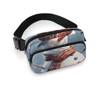 Fanny Pack for Women Men Belt Bag with Adjustable Strap Chicago Skyline Waist Pack for Everyday, Funny Christmas Snowman, 20x13cm