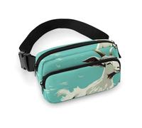 Fanny Pack for Women Men Belt Bag with Adjustable Strap Chicago Skyline Waist Pack for Everyday, Goat Frolic, 20x13cm