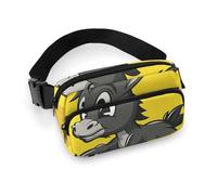 Fanny Pack for Women Men Belt Bag with Adjustable Strap Colorful Smiley Face Waist Pack for Everyday, Cartoon Donkey Image, 20x13cm