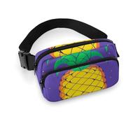 Fanny Pack for Women Men Belt Bag with Adjustable Strap Cute Cow Polka Dot Waist Pack for Everyday, Psych Pineapple Quote, 20x13cm