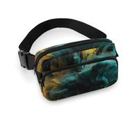 Fanny Pack for Women Men Belt Bag with Adjustable Strap Cute Dolphin Snowflake Waist Pack for Everyday, Colored Liquid, 20x13cm