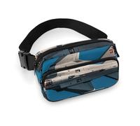 Fanny Pack for Women Men Belt Bag with Adjustable Strap Cute Llama Pattern Waist Pack for Everyday, Jet fighters, 20x13cm