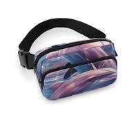Fanny Pack for Women Men Belt Bag with Adjustable Strap Donkey on Green Meadow Waist Pack for Everyday, dolphins art, 20x13cm
