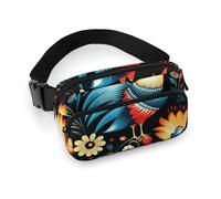 Fanny Pack for Women Men Belt Bag with Adjustable Strap Musical Guitar Print Waist Pack for Everyday, Polish folk art pattern, 20x13cm