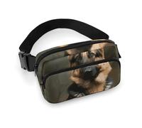 Fanny Pack for Women Men Belt Bag with Adjustable Strap Panda Waist Pack for Everyday, German Shepherd, 20x13cm
