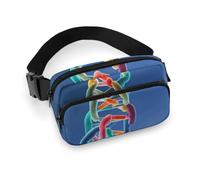 Fanny Pack for Women Men Belt Bag with Adjustable Strap Red Ladybug Waist Pack for Everyday, DNA Chain Photoes, 20x13cm