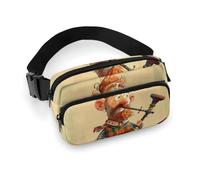 Fanny Pack for Women Men Belt Bag with Adjustable Strap The Eiffel Tower Waist Pack for Everyday, Cartoon Scottish Bagpipe, 20x13cm