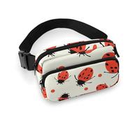 Fanny Pack for Women Men Belt Bag with Adjustable Strap The Eiffel Tower Waist Pack for Everyday, Ladybugs Pattern Infinite Speckled, 20x13cm