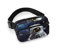 Fanny Pack for Women Men Belt Bag with Adjustable Strap Travel Paris Waist Pack for Everyday, Space Astronaut, 20x13cm