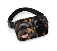 Fanny Pack for Women Men Belt Bag with Adjustable Strap Tropical Plant Flowers Waist Pack for Everyday, rottweiler wallpaper, 20x13cm