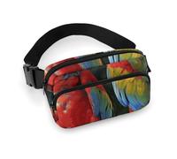 Fanny Pack for Women Men Belt Bag with Adjustable Strap Two Colored Parrots Waist Pack for Everyday, Two Colored Parrots, 20x13cm