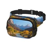 Fanny Pack for Women Men Belt Bag Zion national park Waist Bags With Adjustable Straps Chest Bag Travel Crossbody Purse, Black, One Size