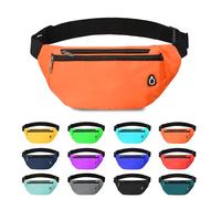 Fanny Pack for Women Men,Crossbody Fanny Pack Water Resistant Sports Waist Bag Pack, Belt Bag for Travel Hiking Running, 1pack-orange, L, Fanny Pack