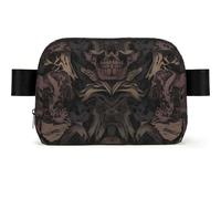 Fanny Pack For Women Men, Gothic Wallpaper For Walls Skull Damask Everywhere Belt Bag Waterproof Fashion Crossbody Waist Packs With Adjustable Strap Hip Bum Bag For Outdoor Hiking Running Travel