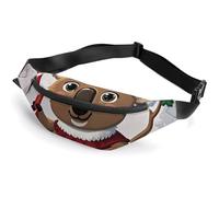 Fanny Pack for Women Men Interesting Wombats Waist Pack Everywhere Belt Bag Sports Waist Bag with Adjustable Strap Fashion Hip Bum Bag for Traveling Running Workout, white, 14.2x5.9 Inches