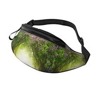 Fanny Pack for Women Men Lilac Trees in Blossom Magic Fashionable Waist Bag Purse Walking The Dog Belt Bag