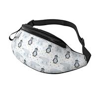 Fanny Pack for Women Men Penguins Polar Bears Triangles Travel Waist Bag Purse Camping Bum Bag