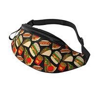 Fanny Pack for Women Men Pizza Burger Hotdog French Fries Tacos Travel Waist Bag Purse Outdoor Sports Belt Bag